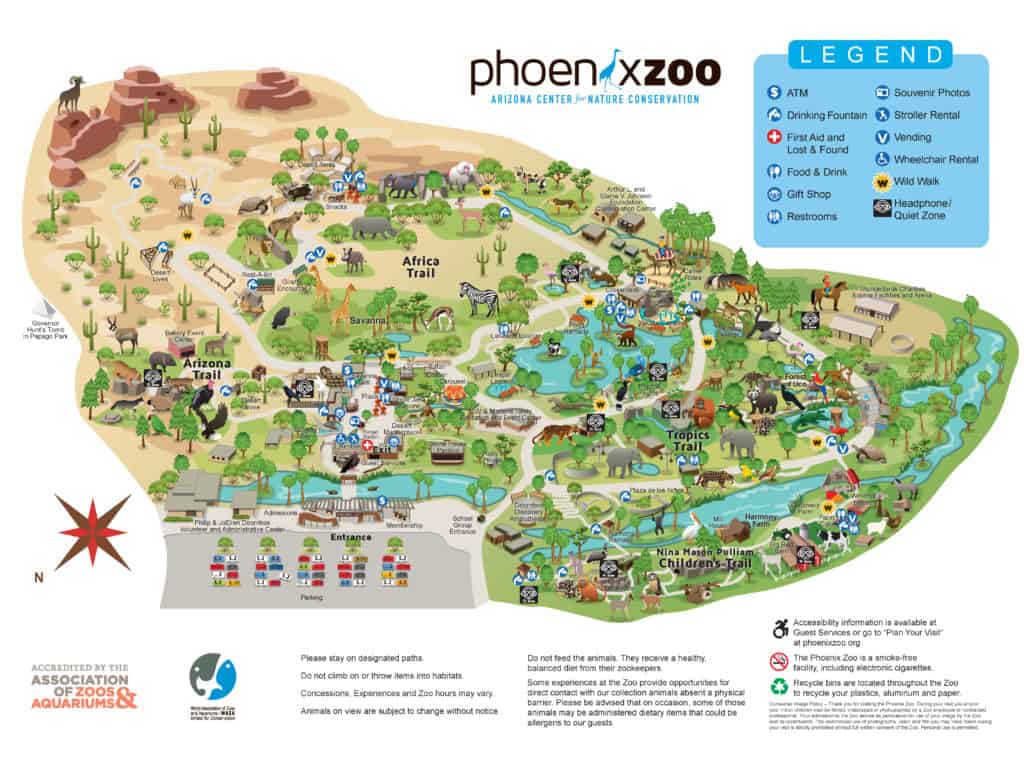 Zoo Map - Phoenix Zoo