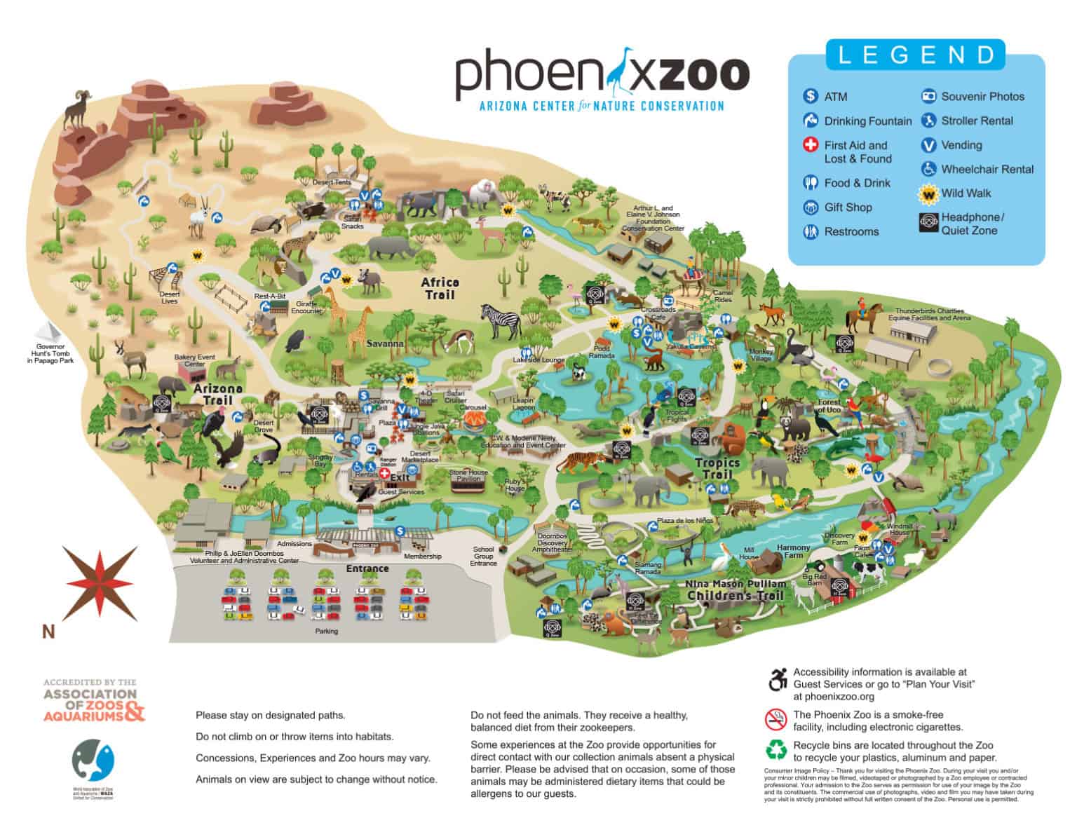 Zoo Map Phoenix Zoo