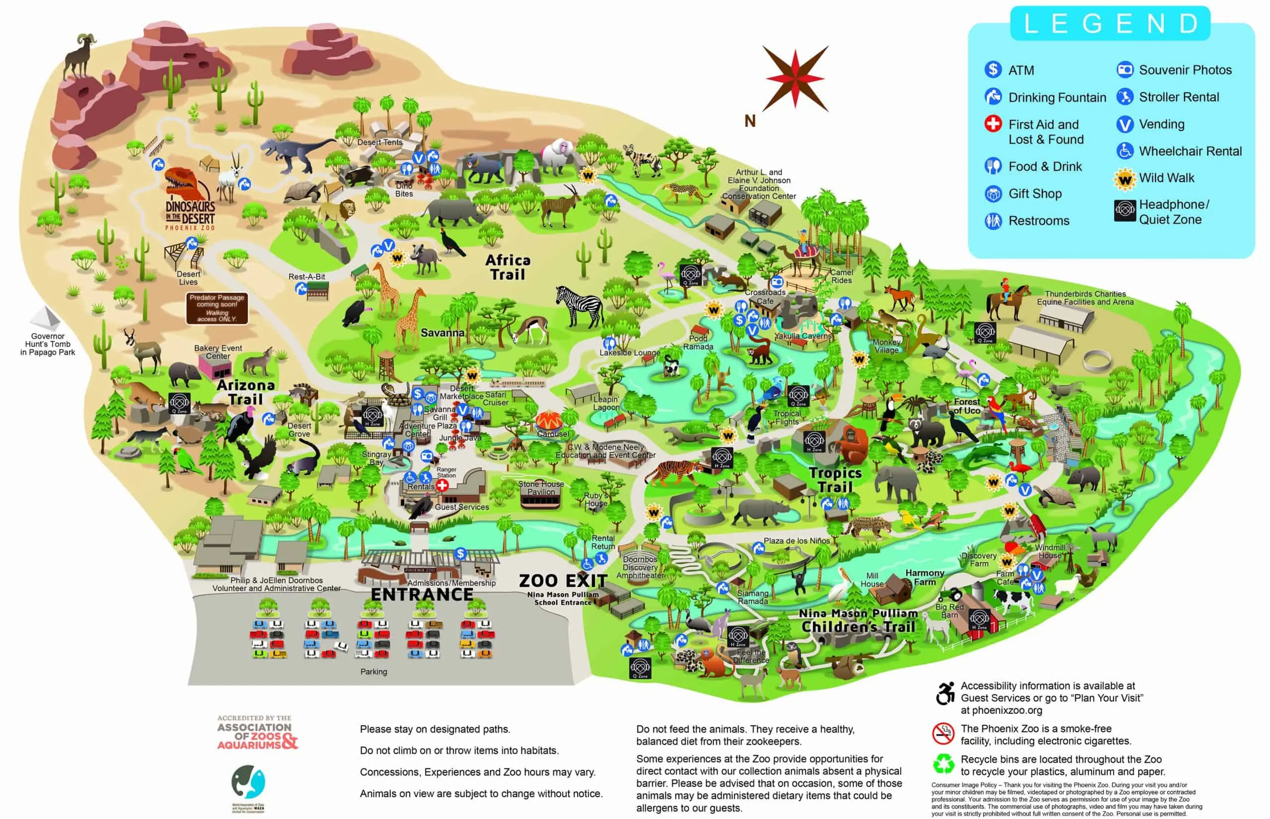 Zoo Map Phoenix Zoo